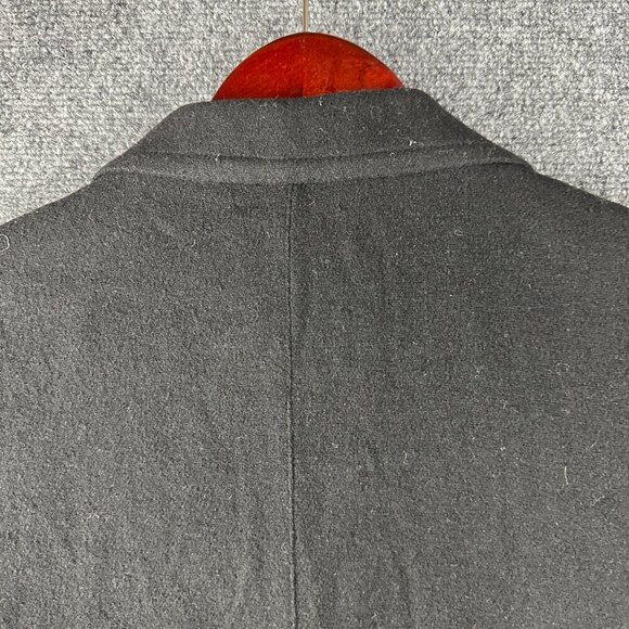 Harris Wallace Jacket Womens 12 Black Wool Blend Full Zip Lined Collared - Picture 7 of 7